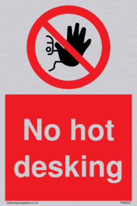 PA6045: No hot desking sign
