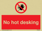 PA6045: No hot desking sign