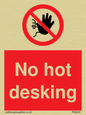 PA6045: No hot desking sign