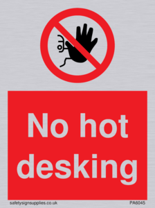 PA6045: No hot desking sign