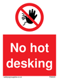 PA6045: No hot desking sign
