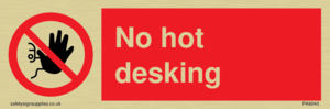 PA6045: No hot desking sign