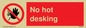 PA6045: No hot desking sign