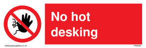 PA6045: No hot desking sign