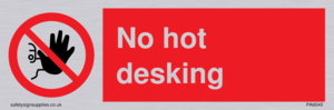 PA6045: No hot desking sign