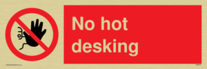 PA6045: No hot desking sign