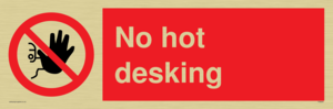 PA6045: No hot desking sign