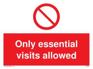PA6060: Only essential visits allowed
