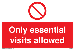 PA6060: Only essential visits allowed