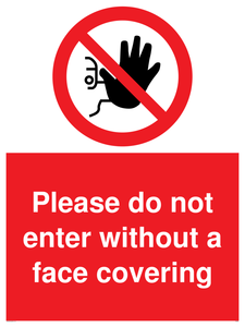 PA6094: Please do not enter without a face covering