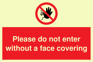 PA6094: Please do not enter without a face covering