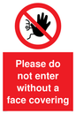 PA6094: Please do not enter without a face covering