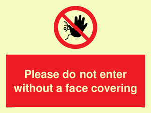 PA6094: Please do not enter without a face covering