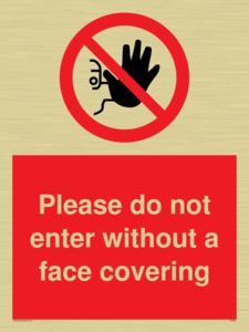 PA6094: Please do not enter without a face covering