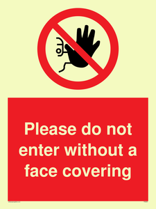 PA6094: Please do not enter without a face covering