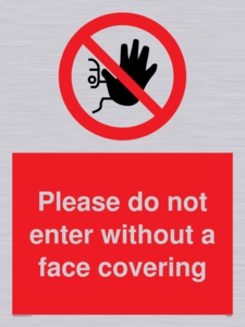 PA6094: Please do not enter without a face covering