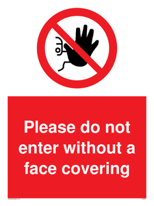 PA6094: Please do not enter without a face covering
