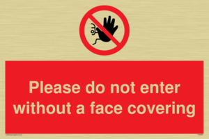 PA6094: Please do not enter without a face covering