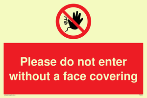PA6094: Please do not enter without a face covering