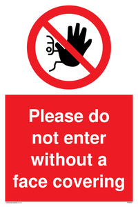 PA6094: Please do not enter without a face covering