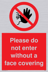 PA6094: Please do not enter without a face covering