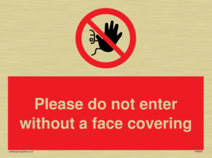 PA6094: Please do not enter without a face covering