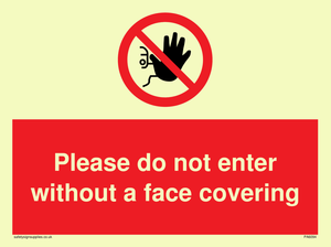 PA6094: Please do not enter without a face covering