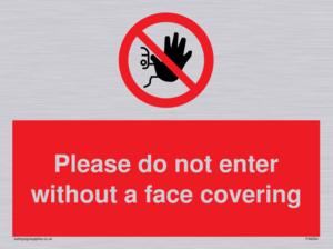 PA6094: Please do not enter without a face covering