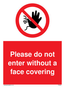 PA6094: Please do not enter without a face covering