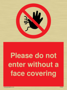 PA6094: Please do not enter without a face covering