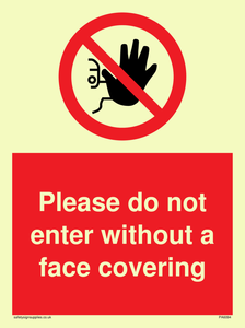 PA6094: Please do not enter without a face covering