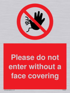 PA6094: Please do not enter without a face covering