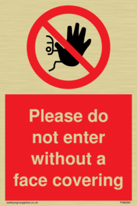 PA6094: Please do not enter without a face covering