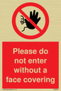 PA6094: Please do not enter without a face covering