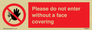 PA6094: Please do not enter without a face covering