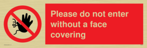 PA6094: Please do not enter without a face covering