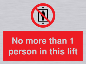 PA6099: No more than 1 person in this lift
