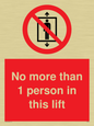 PA6099: No more than 1 person in this lift