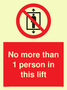 PA6099: No more than 1 person in this lift