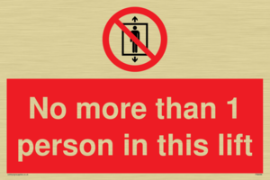 PA6099: No more than 1 person in this lift