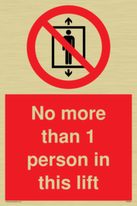 PA6099: No more than 1 person in this lift