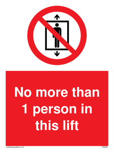 PA6099: No more than 1 person in this lift
