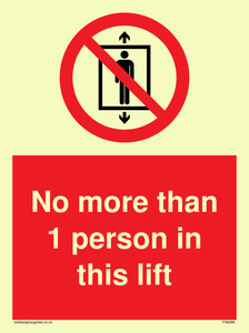 PA6099: No more than 1 person in this lift
