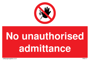PA6111: No unauthorised admittance
