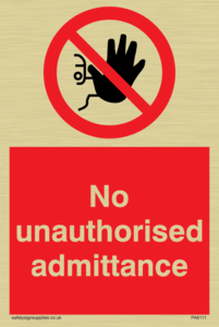PA6111: No unauthorised admittance