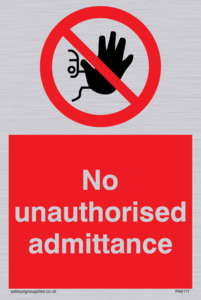 PA6111: No unauthorised admittance