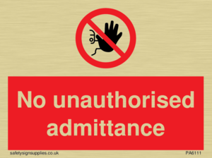 PA6111: No unauthorised admittance