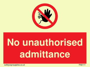 PA6111: No unauthorised admittance