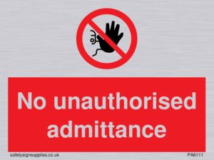 PA6111: No unauthorised admittance