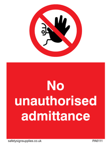 PA6111: No unauthorised admittance